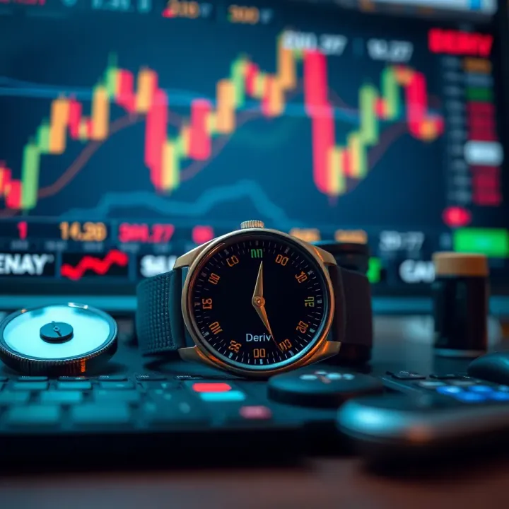 Illustration of key trading instruments available on Deriv platform for practice