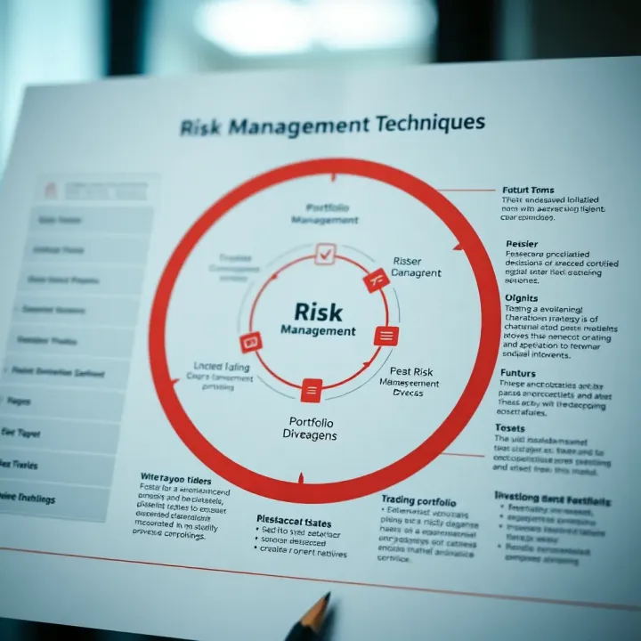Diagram illustrating risk management strategies and diversified investment portfolio for traders