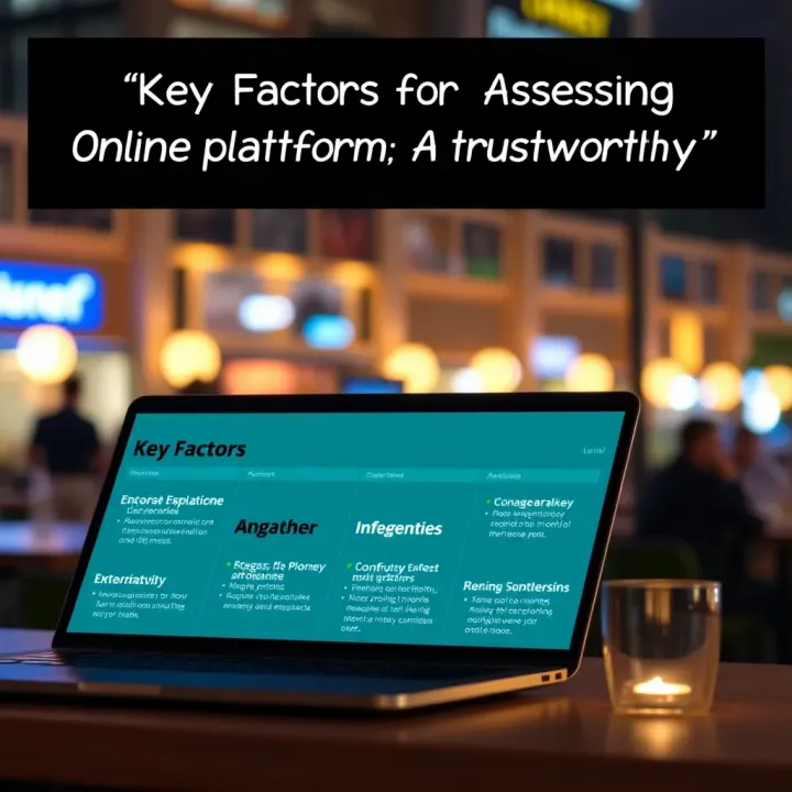 Graphic illustrating key factors to consider when evaluating online platforms for trustworthiness