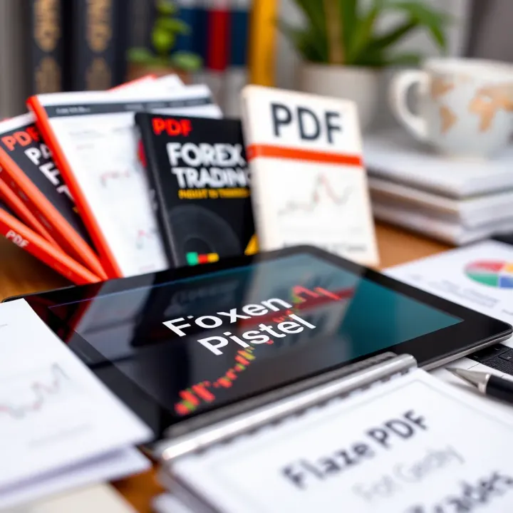 Forex Trading Educational PDFs for Kenyan Traders Collection of forex trading PDF guides and educational materials on a digital device