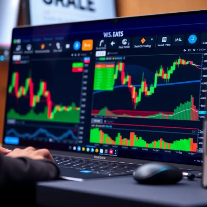 Screenshot of a forex trading platform with charts and risk management tools displayed