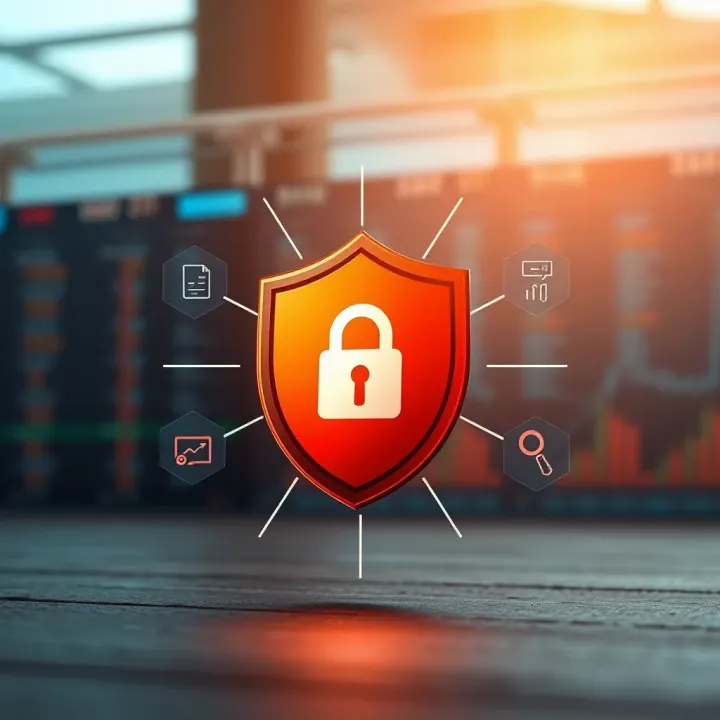 Illustration of a shield symbolizing account security and protection measures