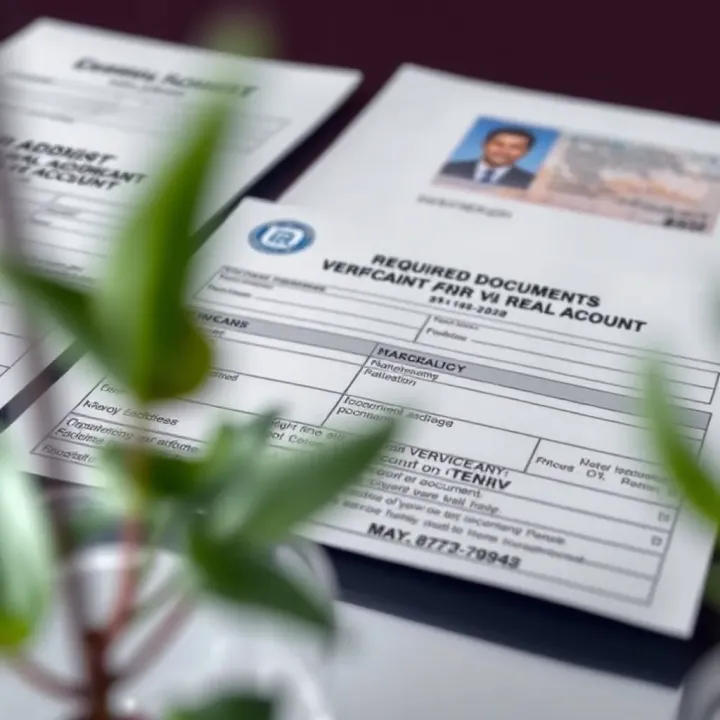 Verification documents including ID and proof of address ready for upload