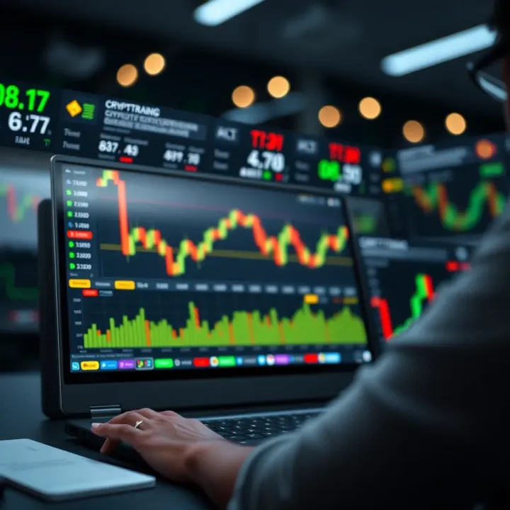 Visual of secure online platform interface for managing cryptocurrency transactions in Kenya