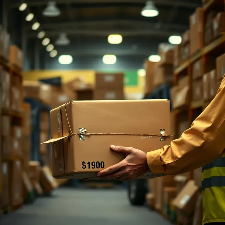 Delivery package being handled for logistics in online trading within Kenya