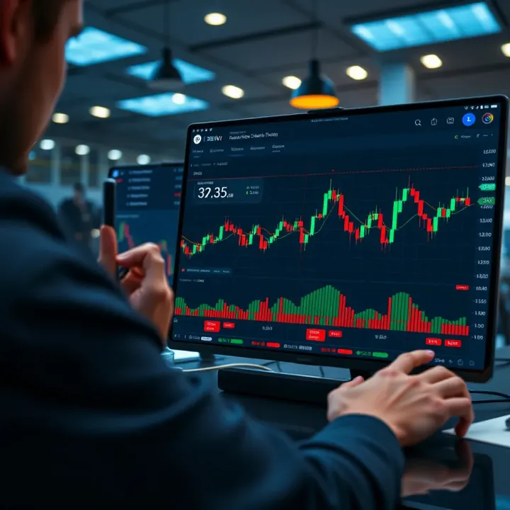 User interface of Deriv platform showing enhanced trading options with embedded TradingView charts
