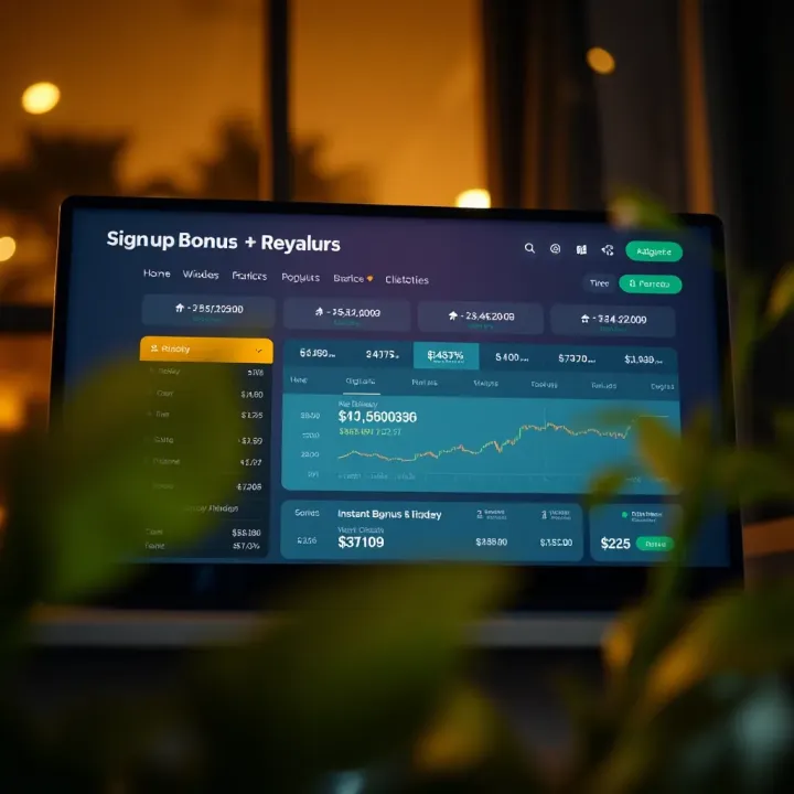 Kenyan online platform dashboard displaying sign-up bonus offer and eligibility details