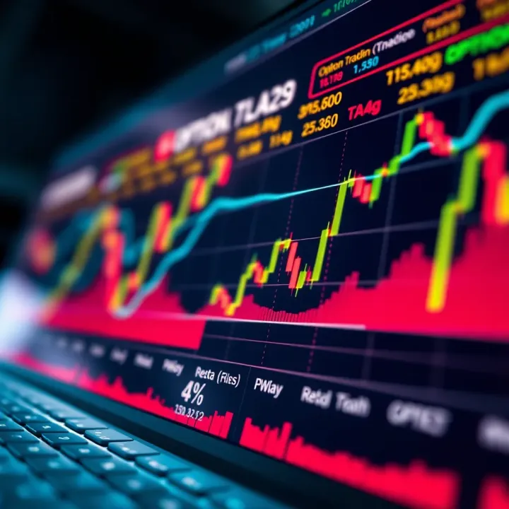 Graph showing option trading strategies and risk management in Kenyan financial markets