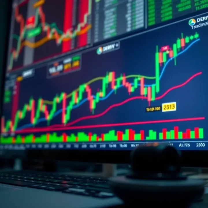 TradingView chart displaying candlestick patterns, technical analysis tools, and real-time price movements