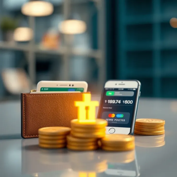Digital wallet and mobile banking icons symbolizing easy deposit and withdrawal options for Kenyan traders