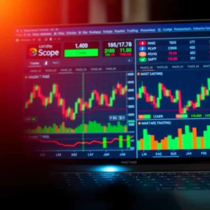 Overview of Scope Markets trading platform interface with charts and financial data