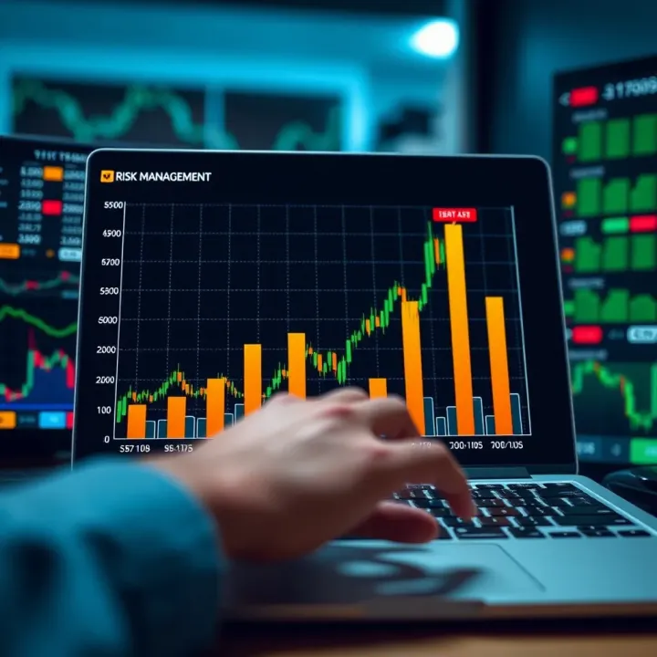 Graph illustrating risk management strategies and profit optimization in binary options trading