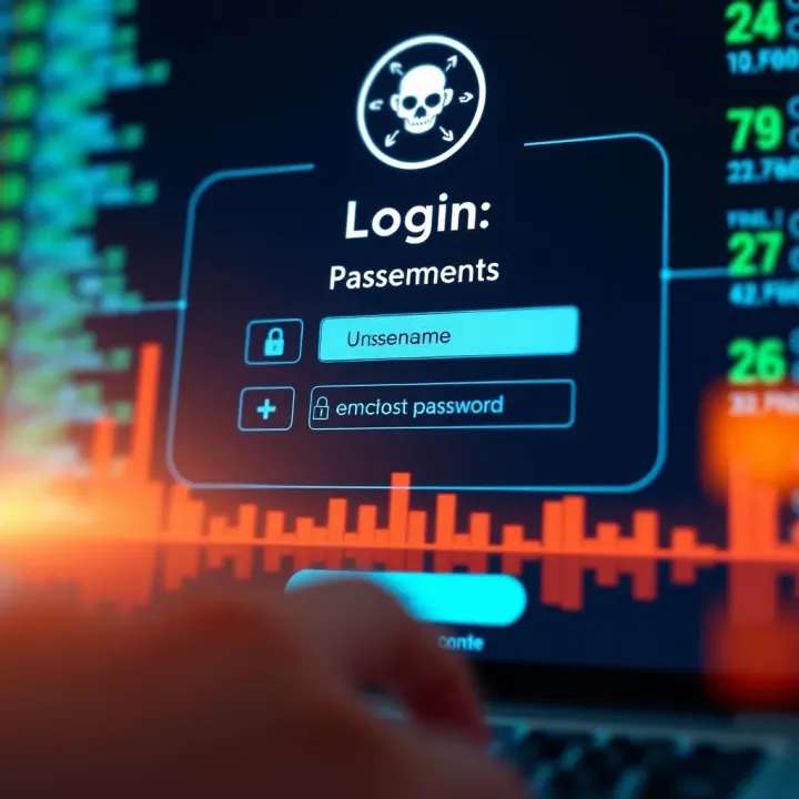 Secure login interface of a trading bot platform showing username and password fields