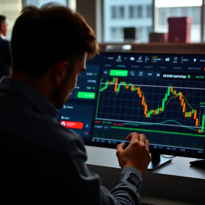 Effective Account Management for Safe Binary Trading User managing account settings and security features on a binary options trading dashboard
