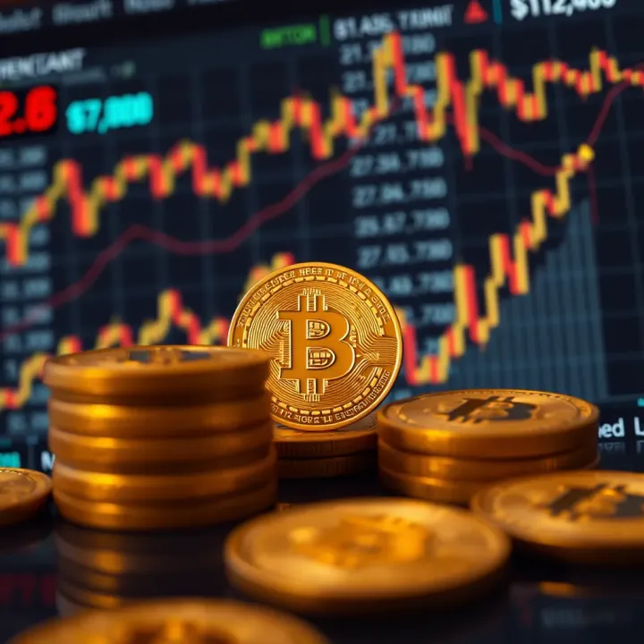 Graph depicting Bitcoin price fluctuations aligned with global market trends and regulatory announcements