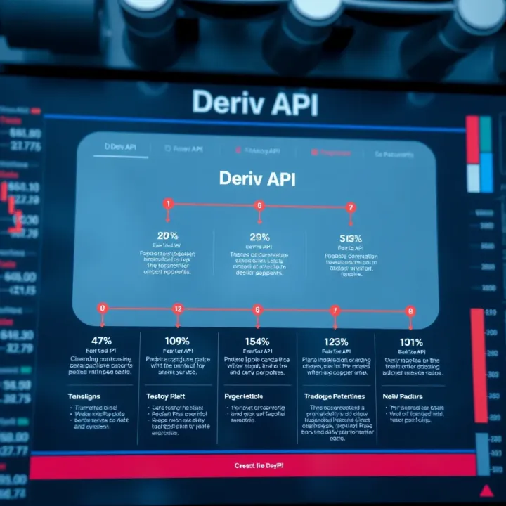 Diagram illustrating the main features and workflow of Deriv API for trading automation