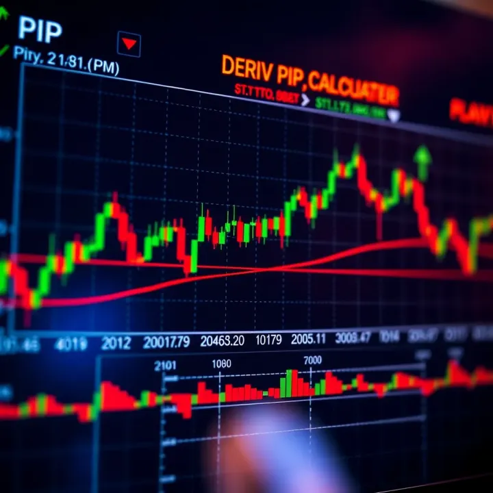 Diagram showing forex trading chart with highlighted pip movements and currency pairs