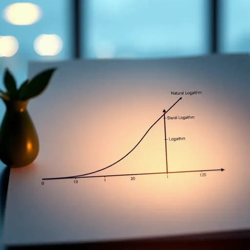 Graph showing the natural logarithm curve with its increasing trend and key points highlighted