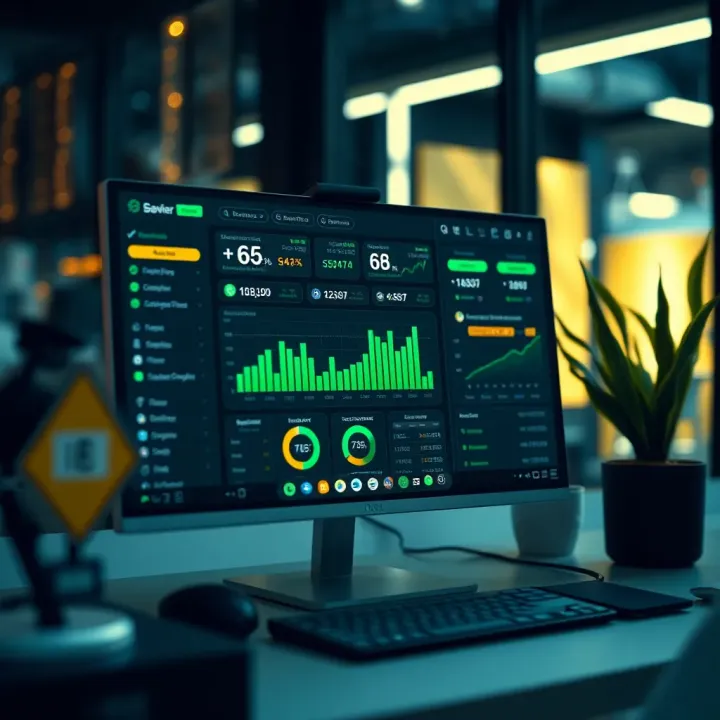 Digital dashboard showcasing online earning tools and profit tracking on a computer screen