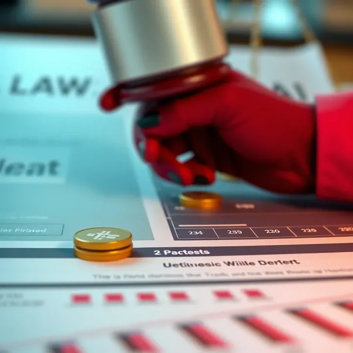 Legal and Financial Considerations for Kenyan Users on DollarPrinter.com Financial chart with key legal and financial symbols relevant to online platforms in Kenya