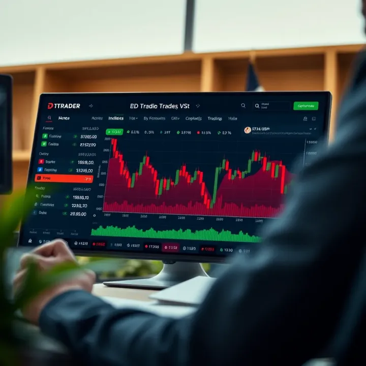 DTrader Trading Platform Interface Overview Dashboard displaying forex, indices, and commodities trading options on an online platform