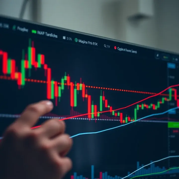 Chart showing Fibonacci retracement levels overlaying price movements indicating potential support and resistance zones