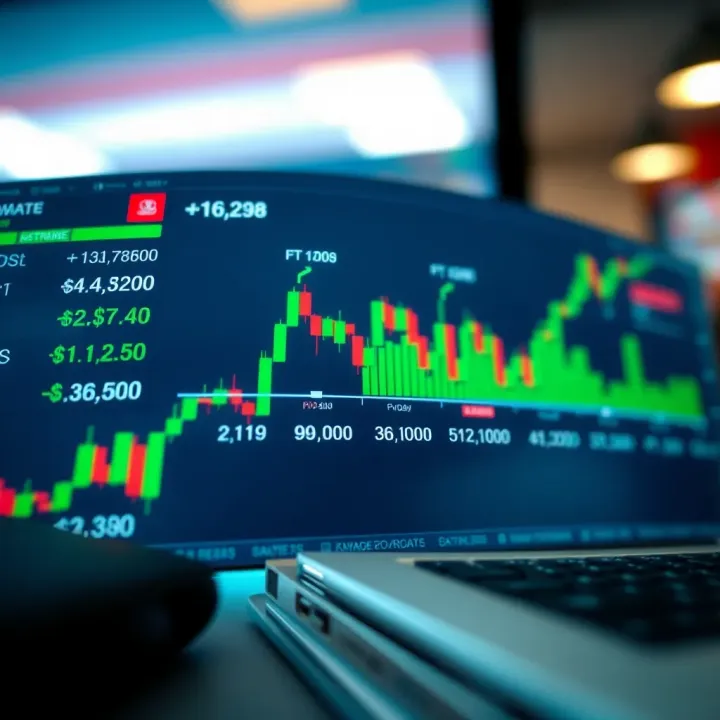 Currency Exchange and Market Trends in Forex Trading Diagram showing currency exchange rates and market trends for forex trading