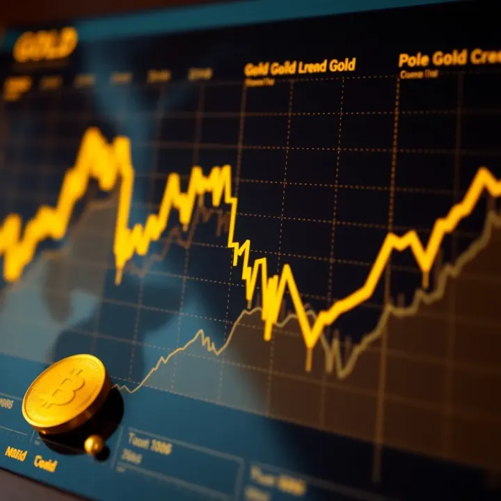 Graph showing gold price fluctuations influenced by global economic indicators