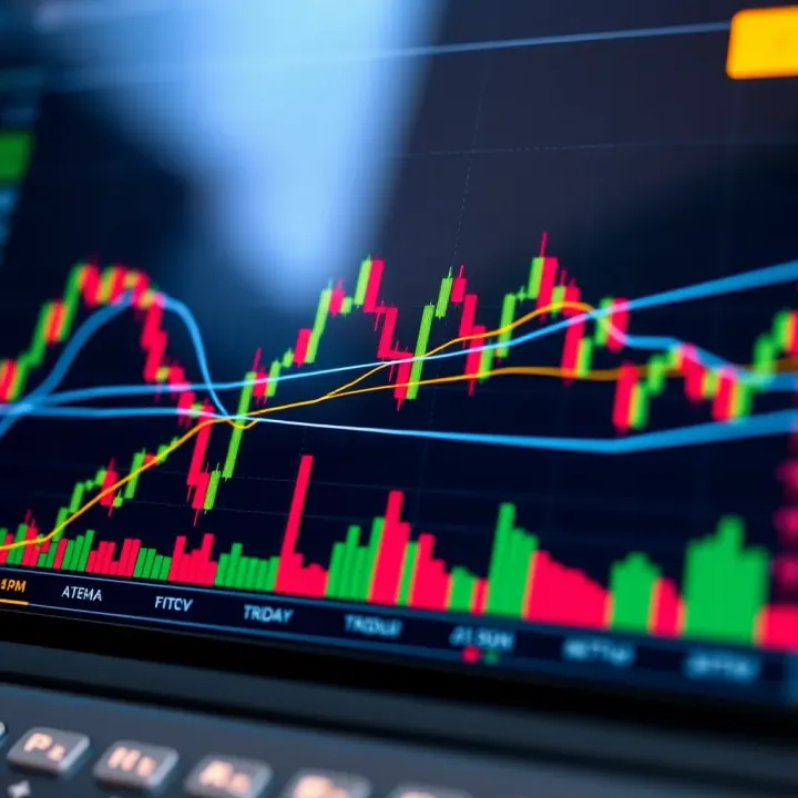 Forex Trading Chart Illustrating Pip Movements and Currency Pair Fluctuations Forex trading chart displaying pip movements and currency pair fluctuations