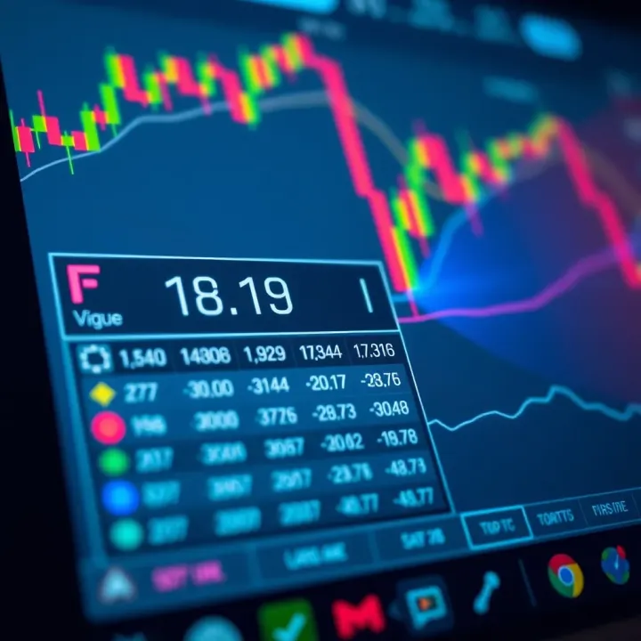 Forex trading platform screen showing pip value calculator with currency pairs and numeric values
