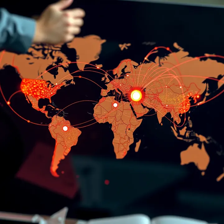 Global Trade Routes and Regional Flow Patterns World map illustrating global trade routes and regional trade flow patterns