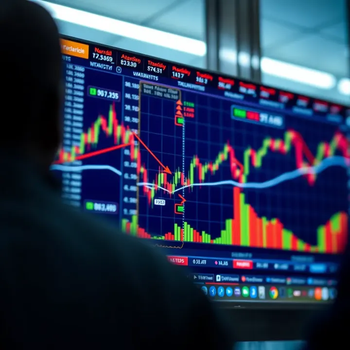 Automated Trading Algorithms in Financial Markets Diagram showing automated trading algorithms interacting with financial market charts