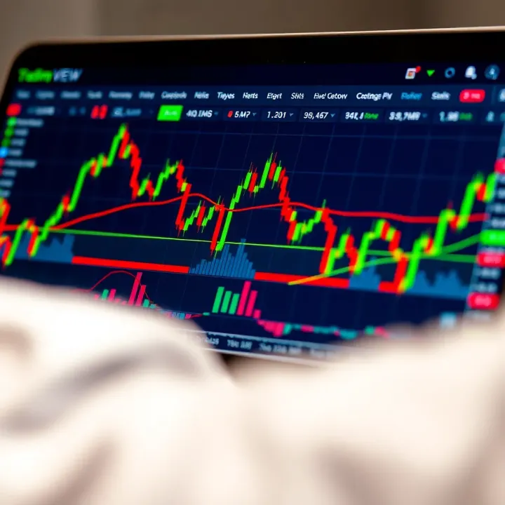TradingView Chart Analysis for Kenyan Traders TradingView interface showing detailed financial charts with candlestick patterns and technical indicators